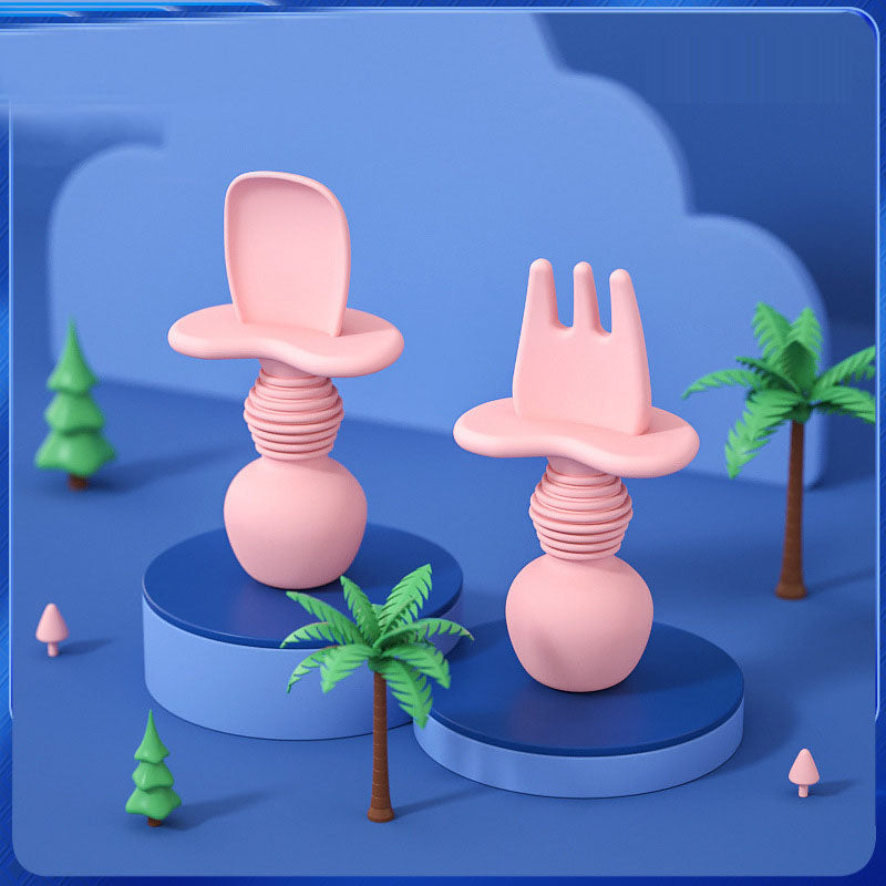 LittleBite™ Silicone Baby Spoon & Fork Set