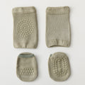 Baby Non-Slip Knee Pad Crawling Socks Set