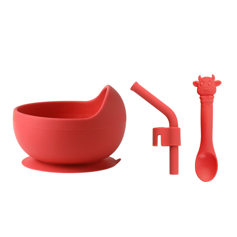 Silicone Suction Baby Feeding Bowl & Utensil Set