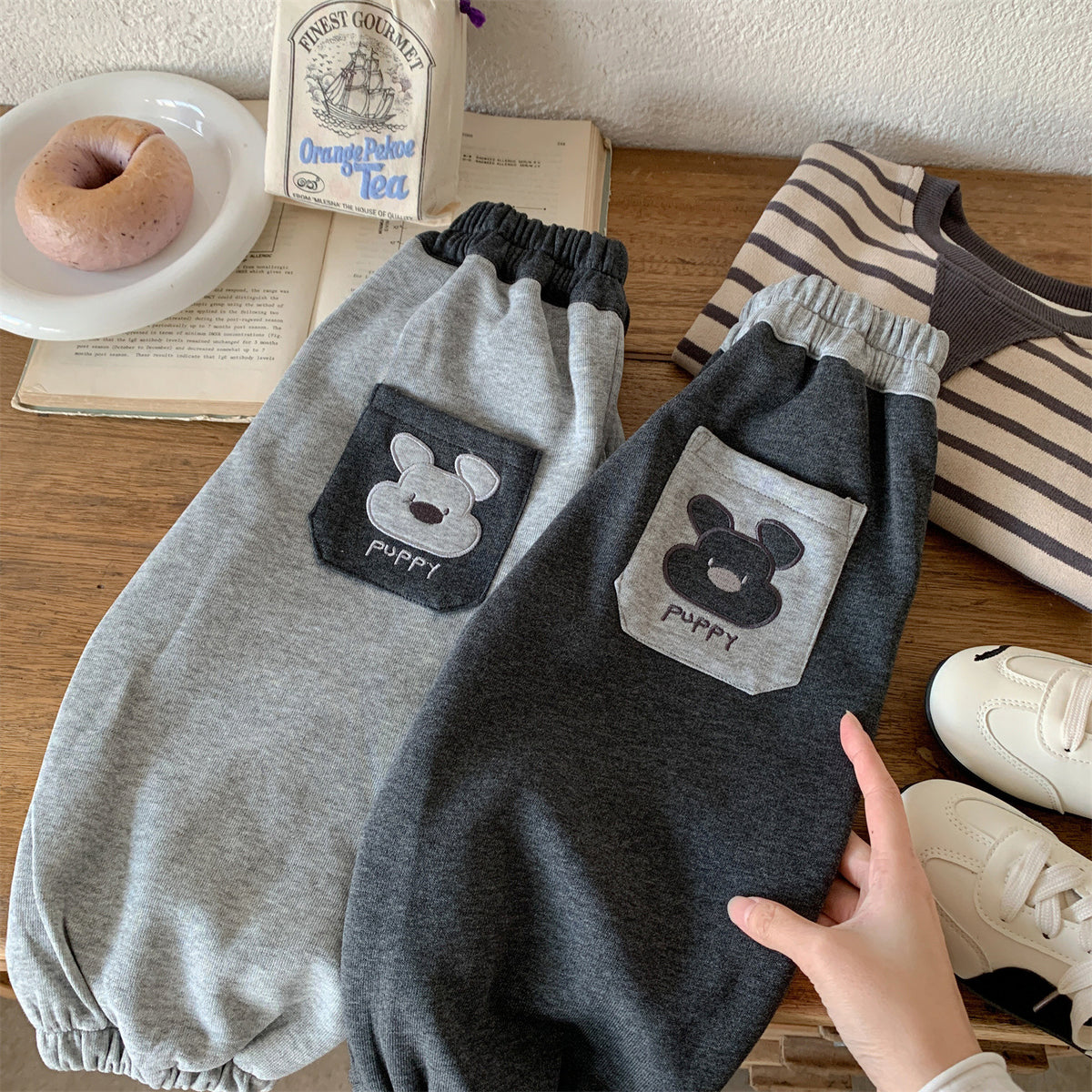 Little Bear Splicing Baby Knitted Leg Tights