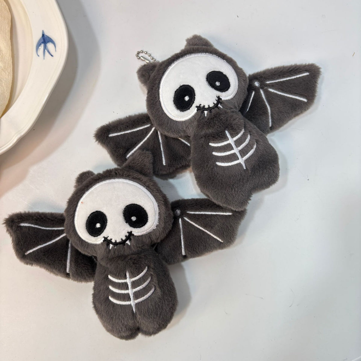 Halloween Cute Devil Bat Plush Keychain Pendant