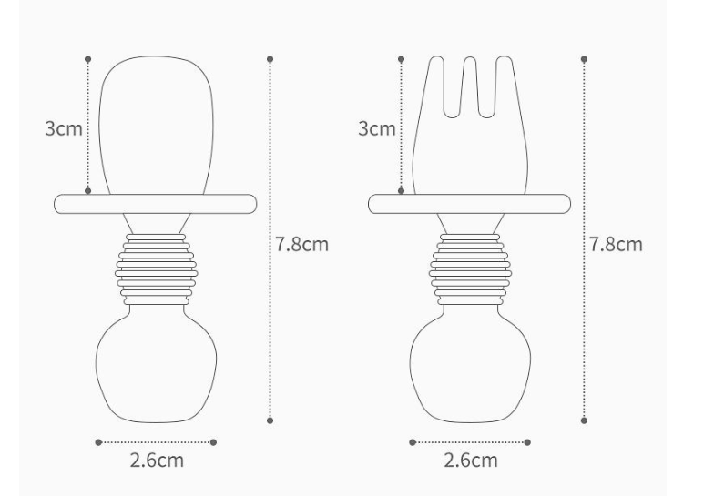 LittleBite™ Silicone Baby Fork & Spoon Set