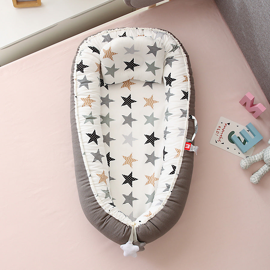 Portable Foldable Baby Crib with Removable & Washable Design