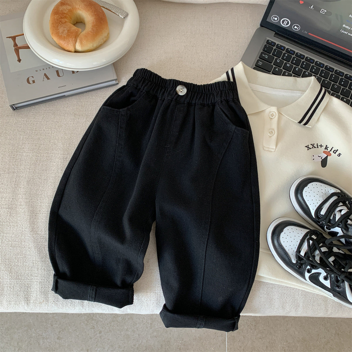 Casual Cotton Baby Loose Wide Leg Pants