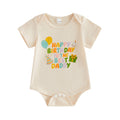 Baby Short Sleeve Birthday Theme Cotton Romper / Onesie