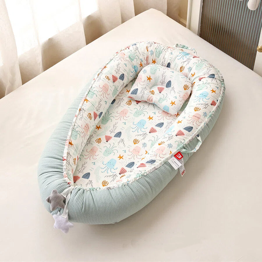 Portable Foldable Baby Crib with Removable & Washable Design