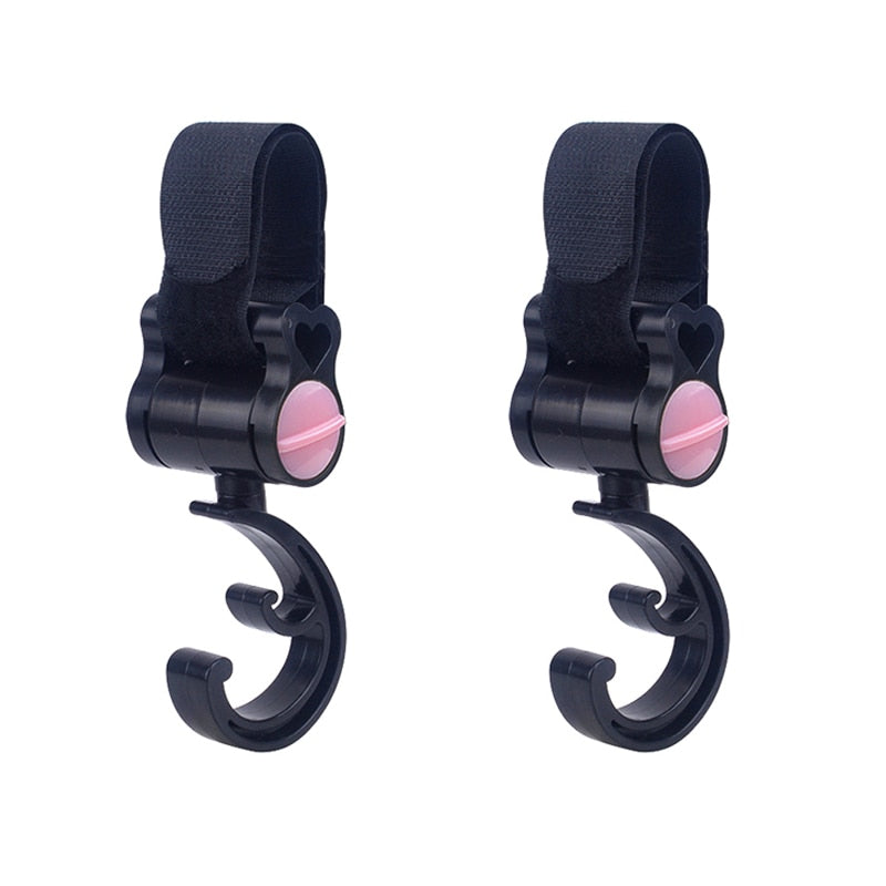 2-Piece 360° Rotating Baby Stroller Hooks