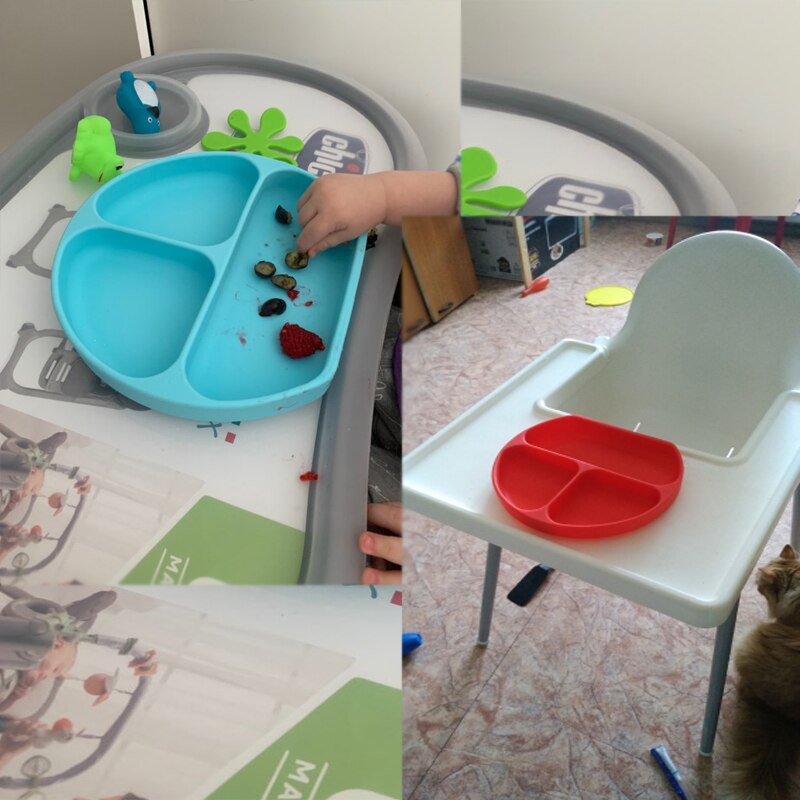 Silicone Suction Divided Baby Plate – Smile Face Toddler Feeding Plate