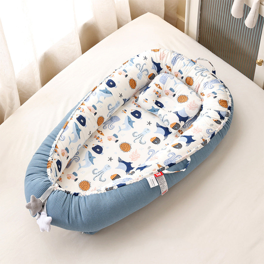 Portable Foldable Baby Crib with Removable & Washable Design
