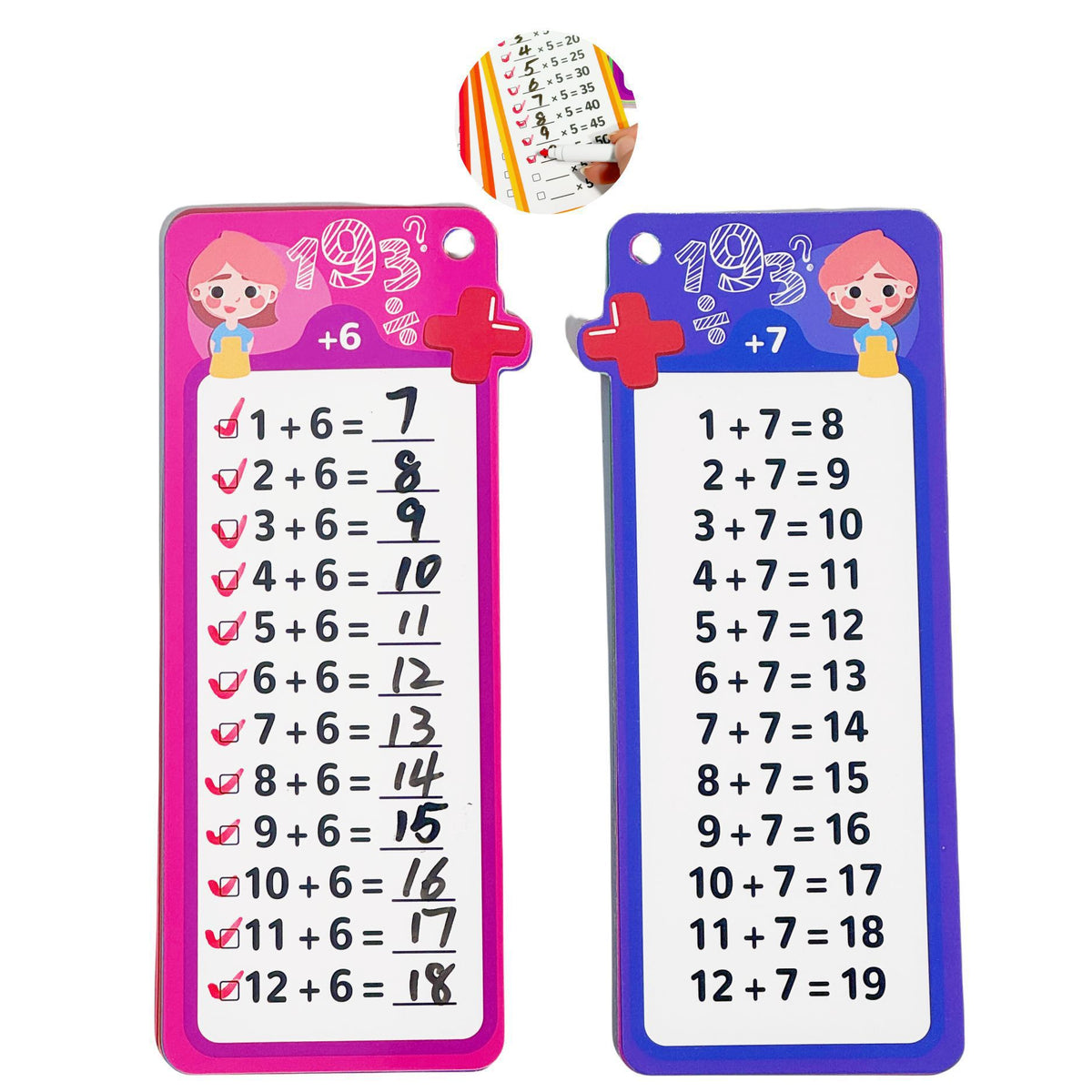 Kids Arithmetic Learning Flash Cards for Addition, Subtraction, Multiplication & Division