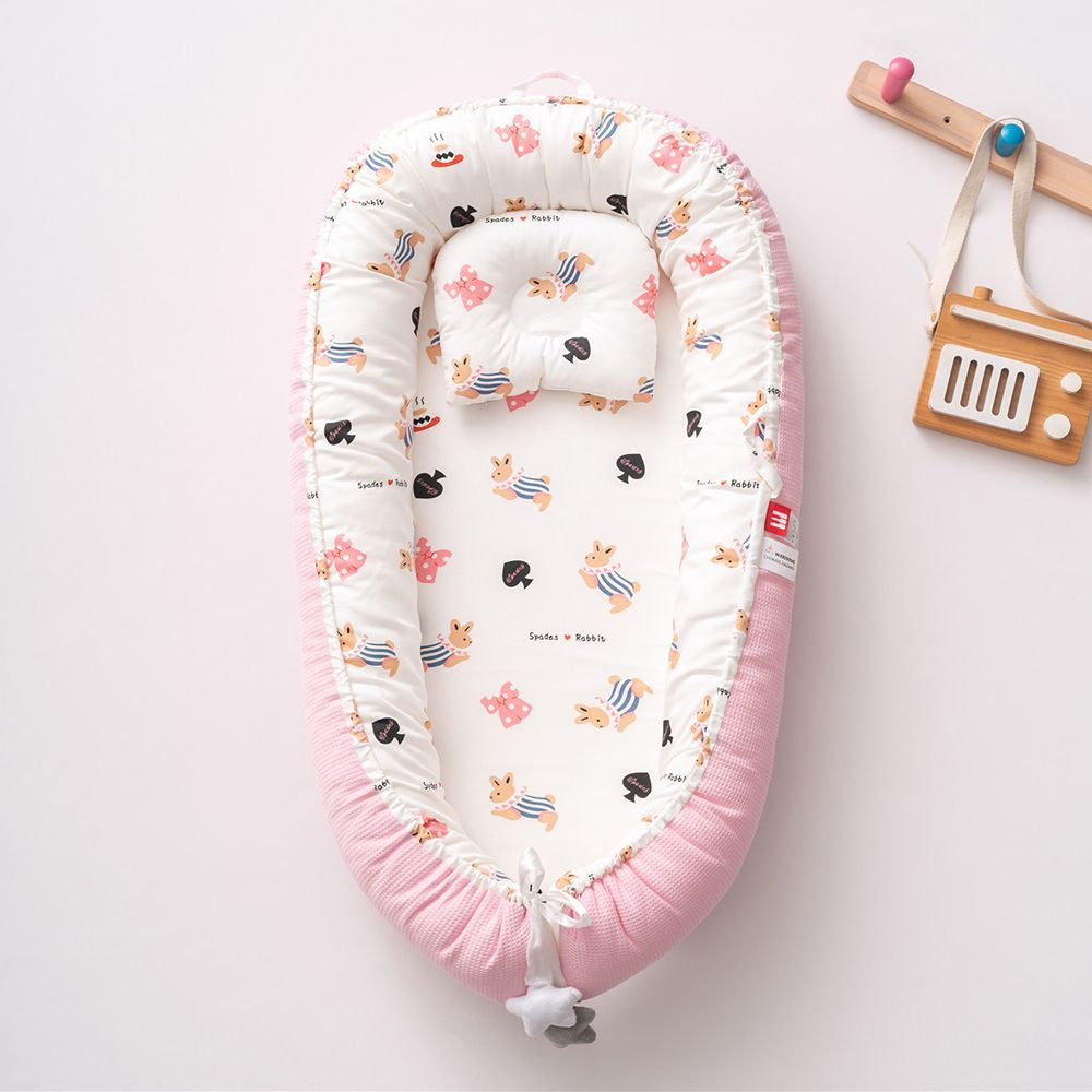 Portable Foldable Baby Crib with Removable & Washable Design
