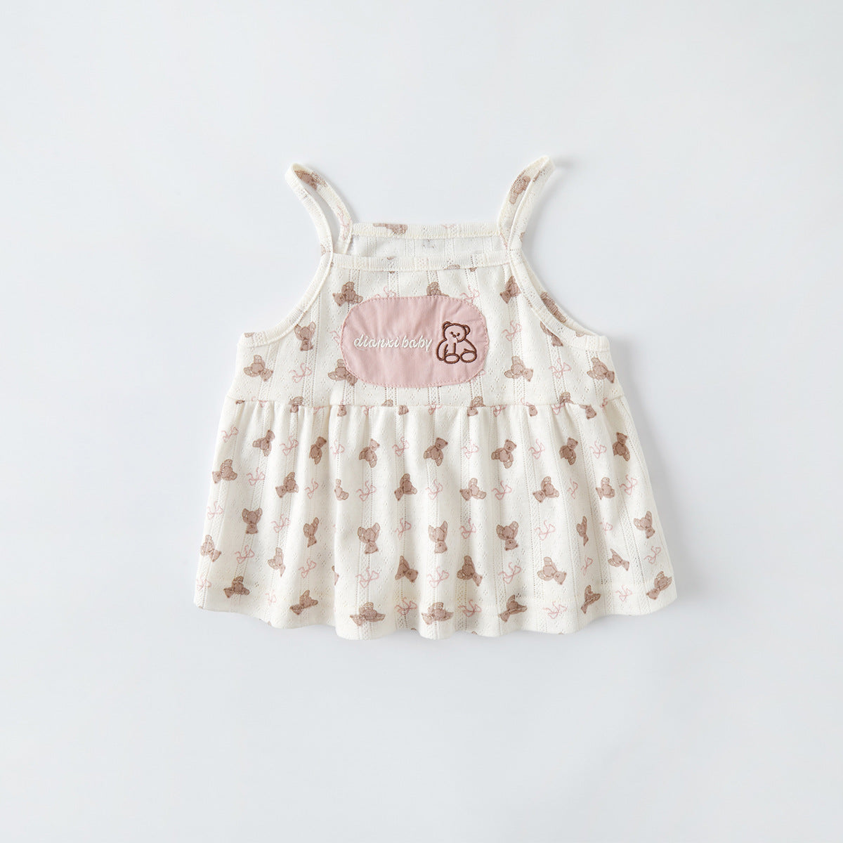 Girls' Printed Sleeveless Two-Piece Summer Set with Lightweight Cropped Pants