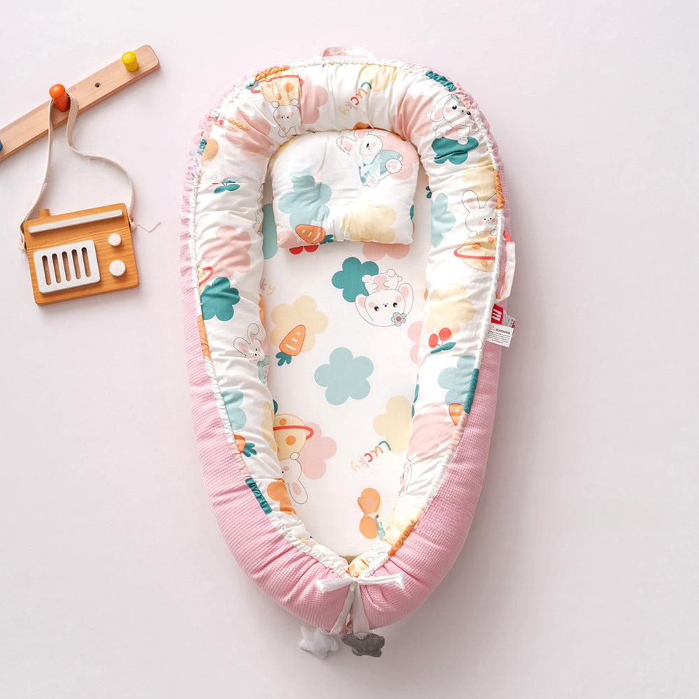 Portable Foldable Baby Crib with Removable & Washable Design
