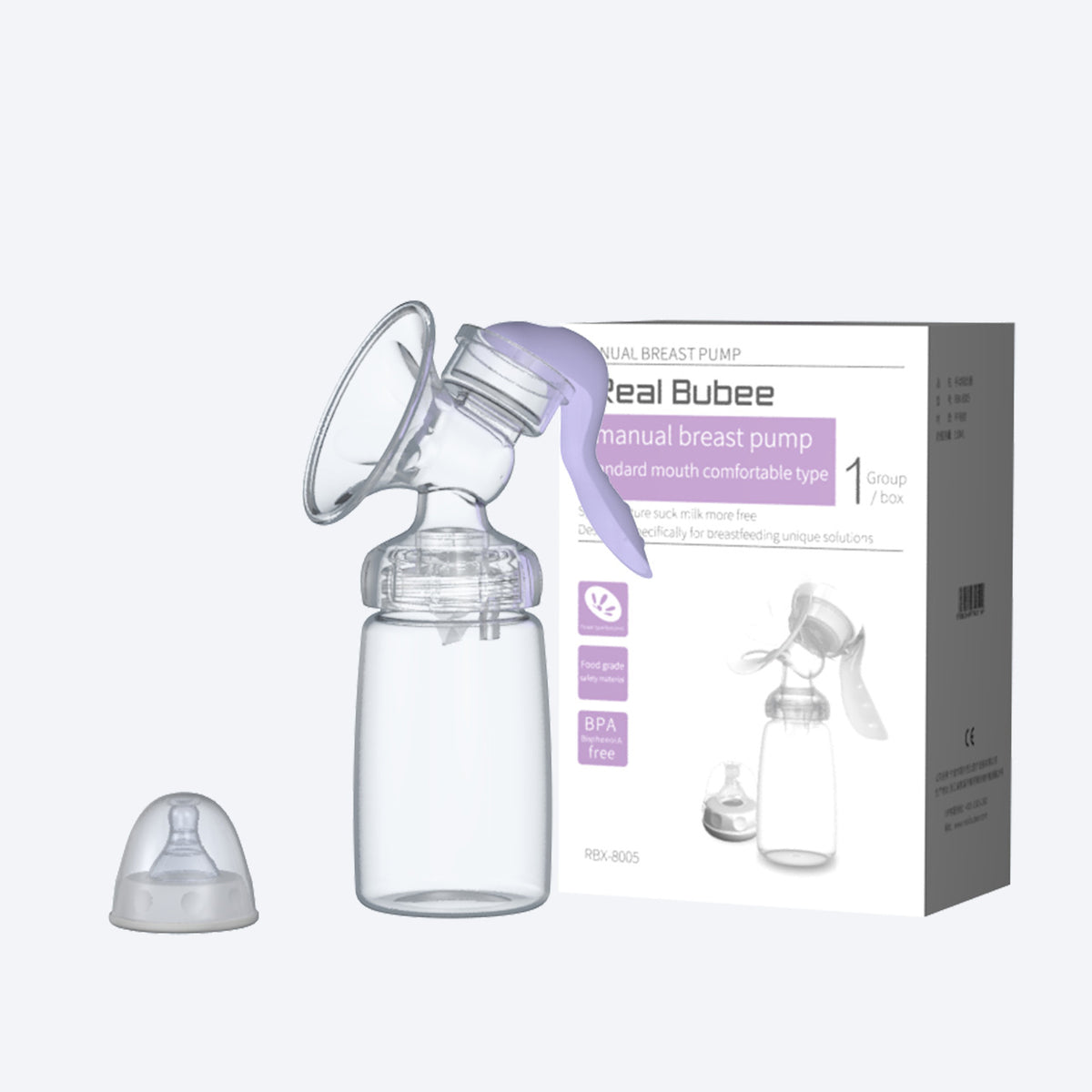 High-Suction Manual Breast Pump with 150ml Bottle