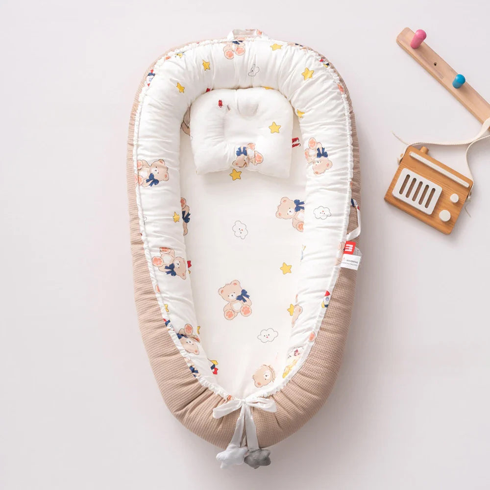 Portable Foldable Baby Crib with Removable & Washable Design