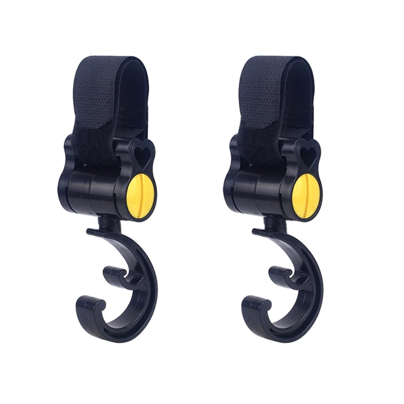 2-Piece 360° Rotating Baby Stroller Hooks