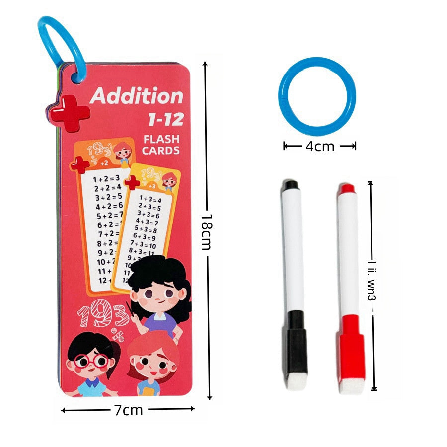 Kids Arithmetic Learning Flash Cards for Addition, Subtraction, Multiplication & Division