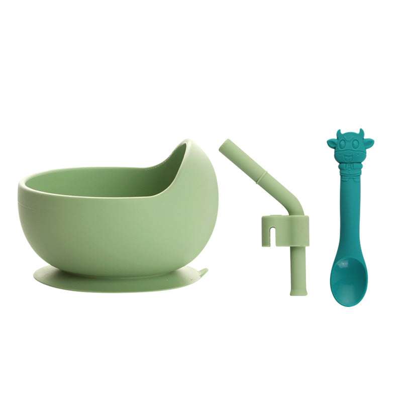 Silicone Suction Baby Feeding Bowl & Utensil Set