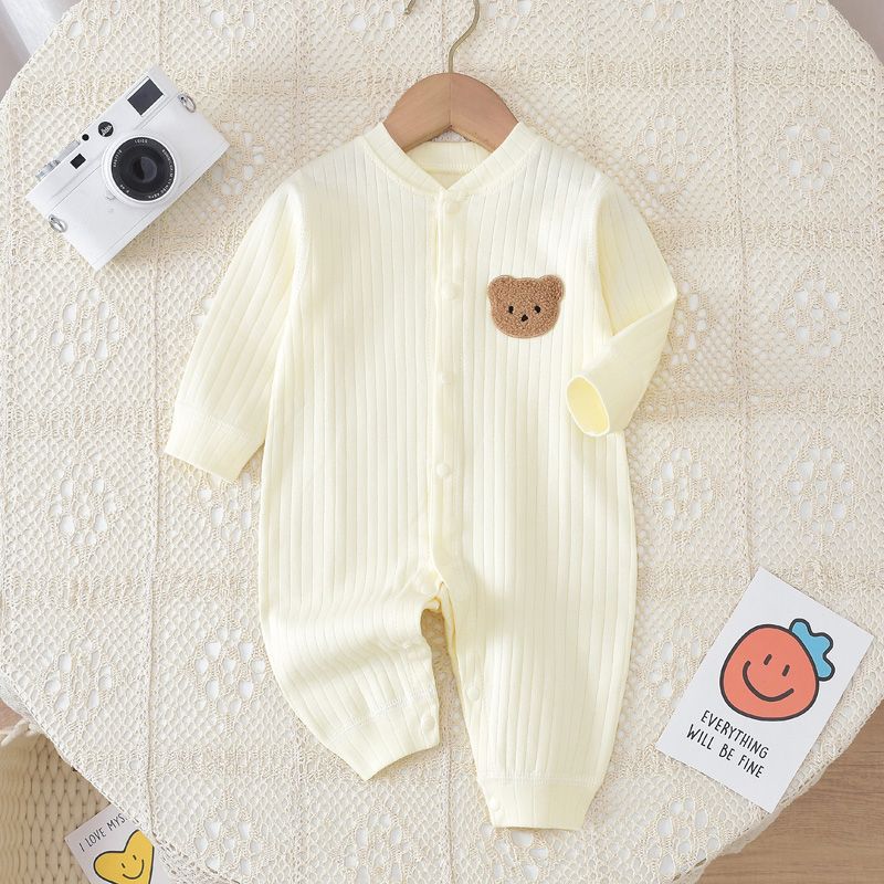 Cotton Long Sleeve Baby Onesie Bodysuit Sleepwear