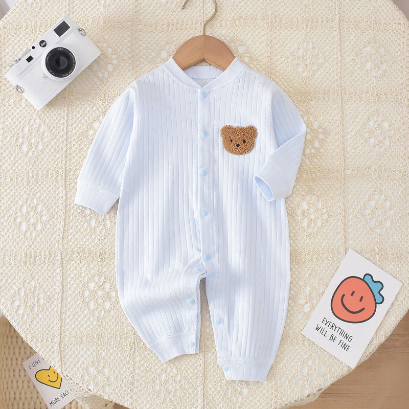 Cotton Long Sleeve Baby Onesie Bodysuit Sleepwear