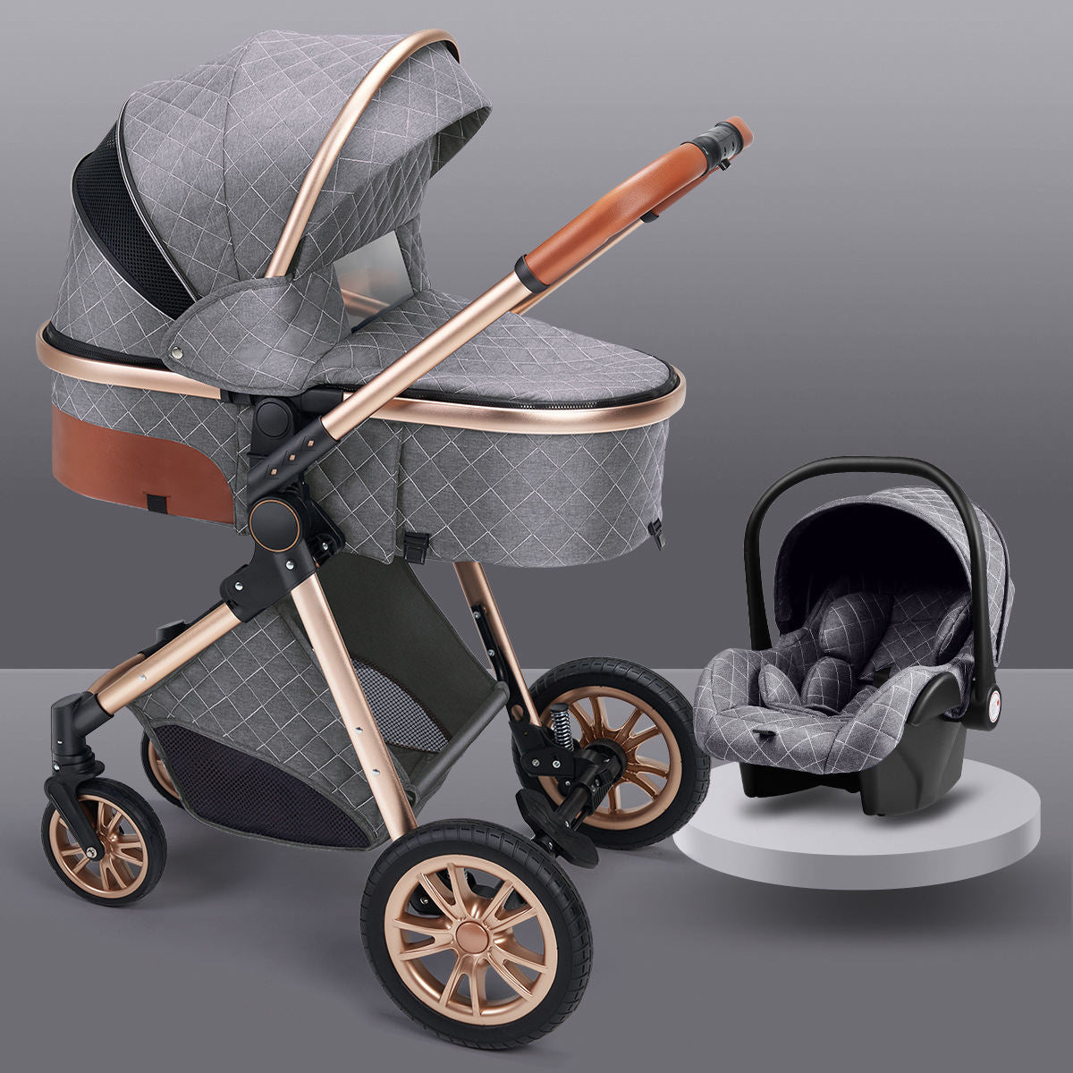 High-Landscape 2-Way Foldable Baby Stroller