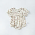 Infant Floral Romper Baby Girl Lightweight Cotton Summer Onesie