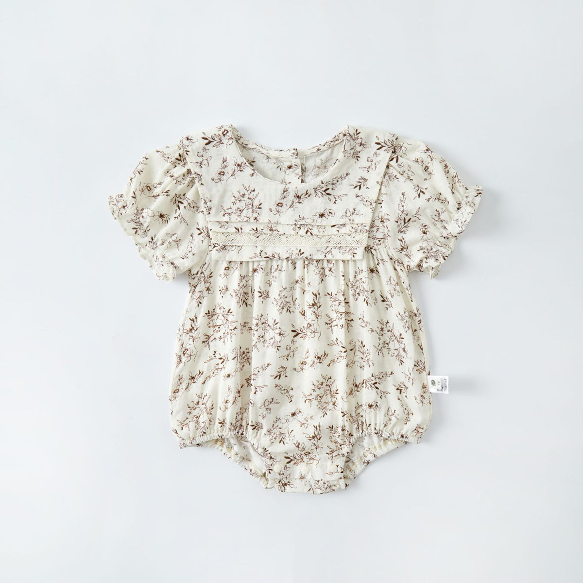 Infant Floral Romper Baby Girl Lightweight Cotton Summer Onesie