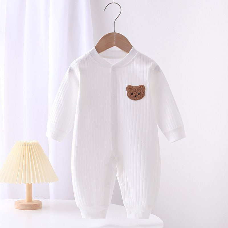Cotton Long Sleeve Baby Onesie Bodysuit Sleepwear