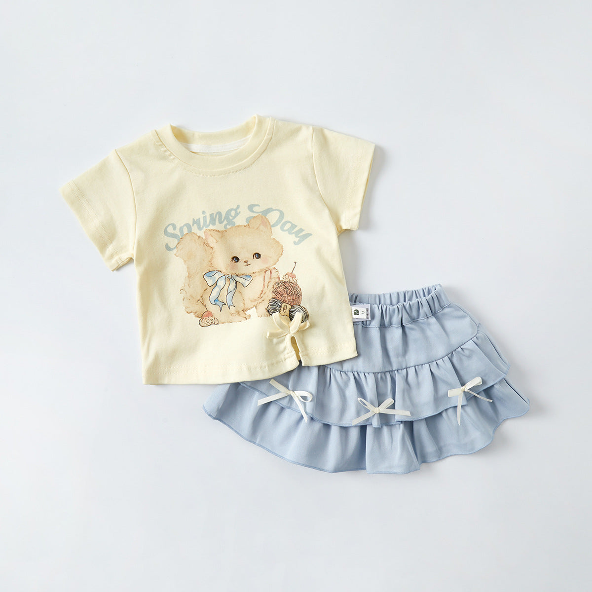 Short Sleeve Dress Set – Stylish Two-Piece Summer Outfit for Baby & Toddler Girls