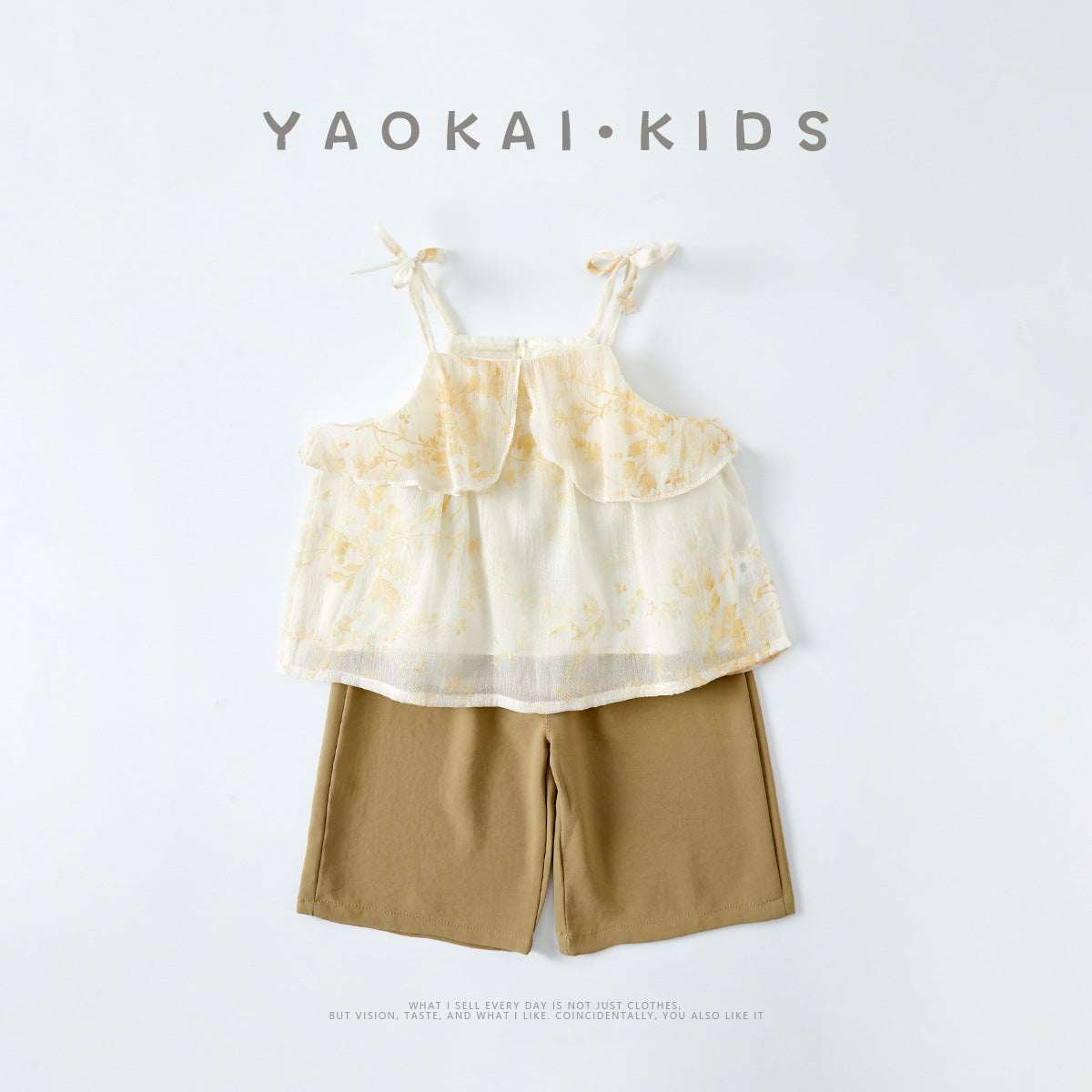 Girls' Toddler Strap Top & Shorts Two-Piece Outfit