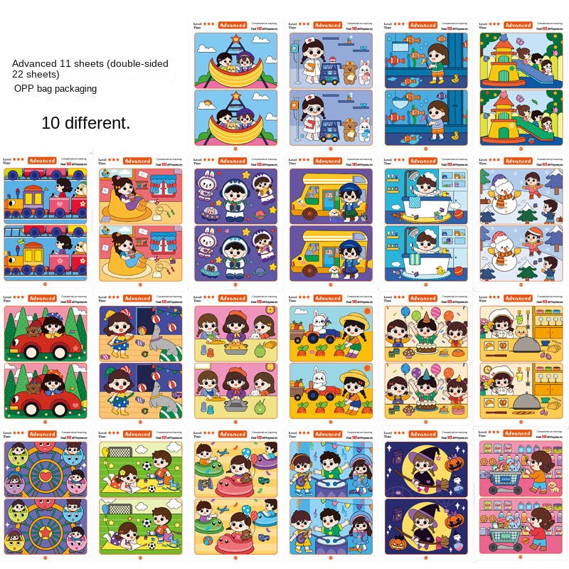 Spot the Difference Educational Card Game