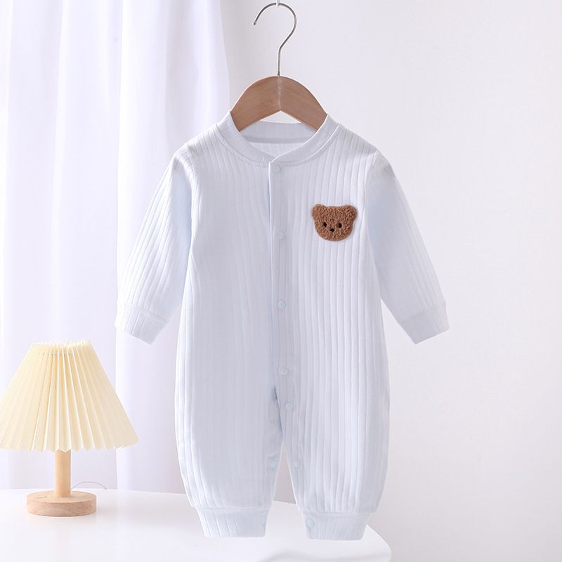 Cotton Long Sleeve Baby Onesie Bodysuit Sleepwear