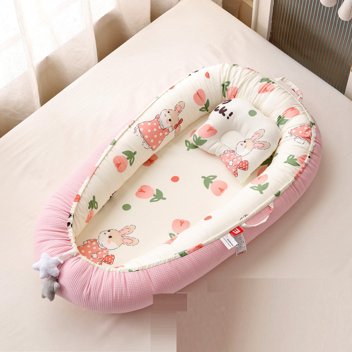 Portable Foldable Baby Crib with Removable & Washable Design