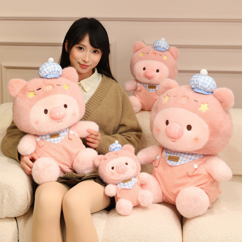 Overalls Star Pig Plush Toy