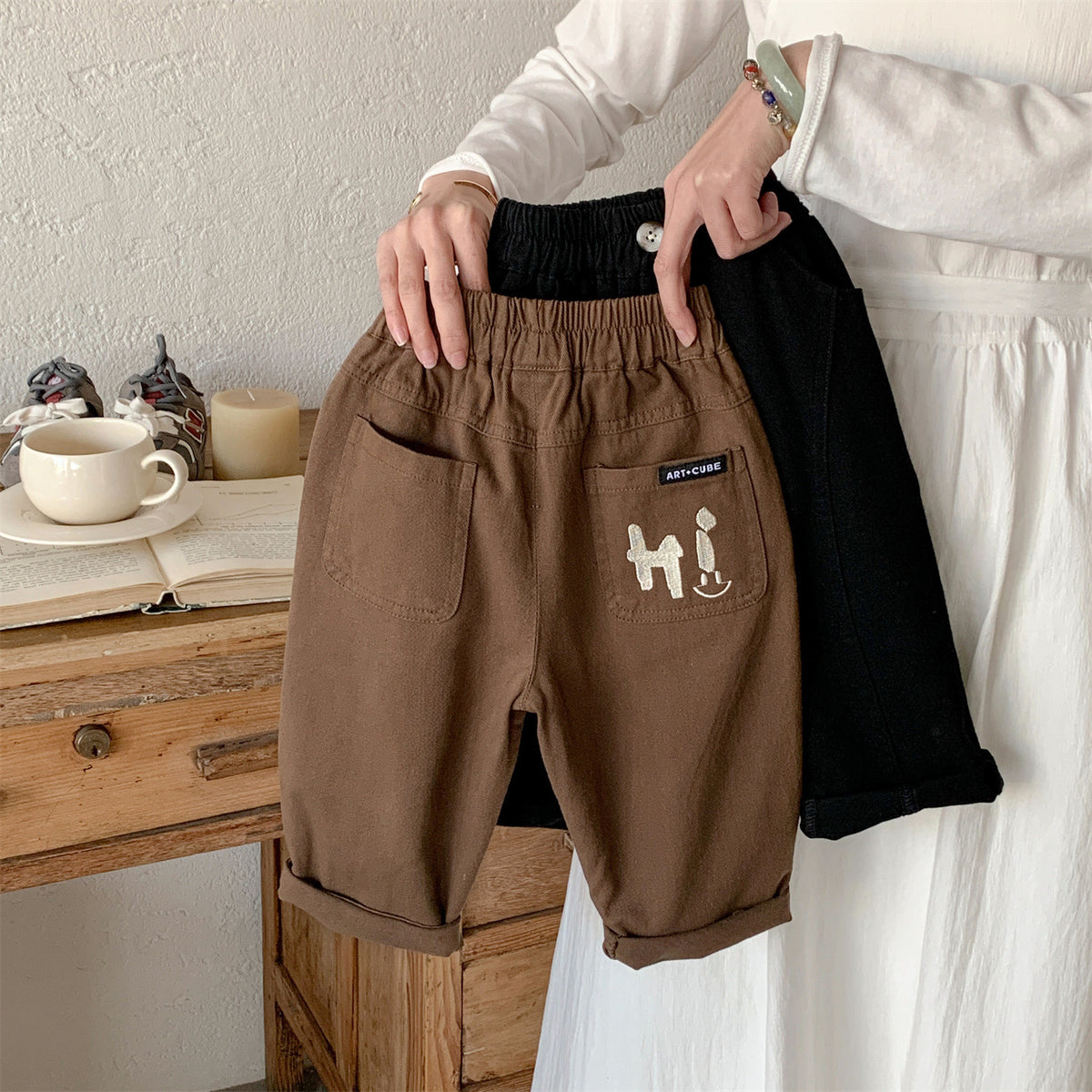Casual Cotton Baby Loose Wide Leg Pants