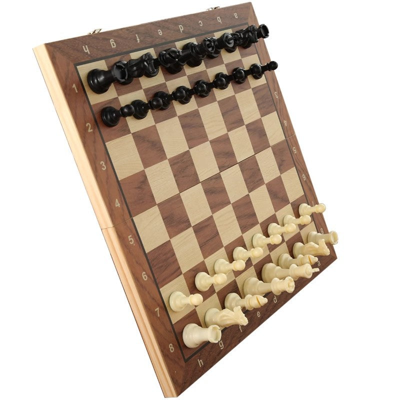 Magnetic Wooden Foldable Chess Board for Kids & Beginners