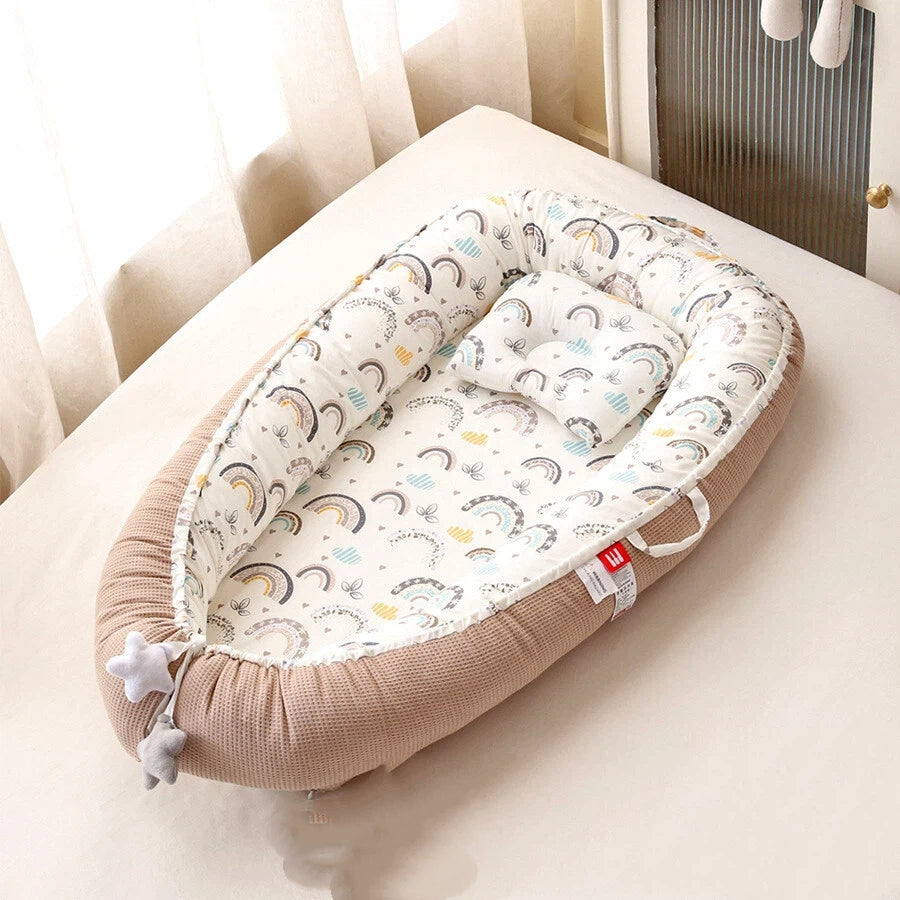 Portable Foldable Baby Crib with Removable & Washable Design