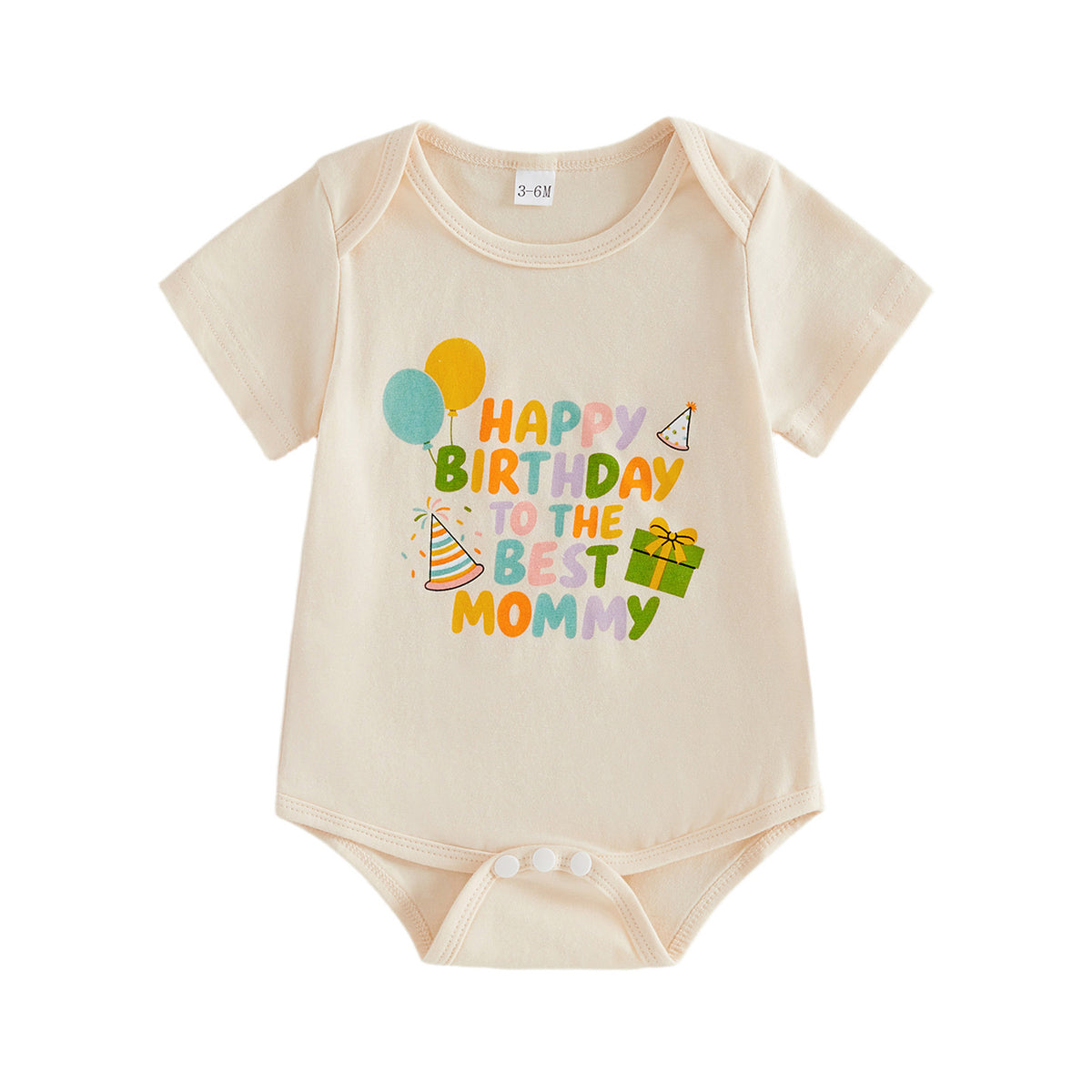 Baby Short Sleeve Birthday Theme Cotton Romper / Onesie