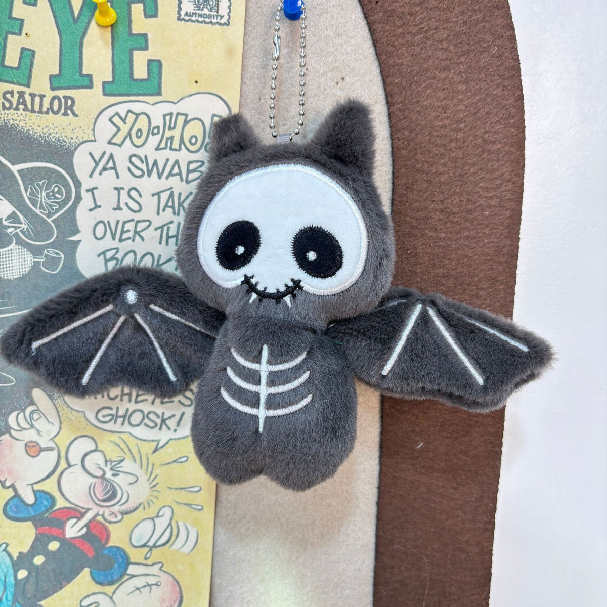 Halloween Cute Devil Bat Plush Keychain Pendant