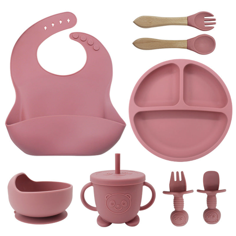 8-Piece Baby Silicone Feeding & Tableware Set