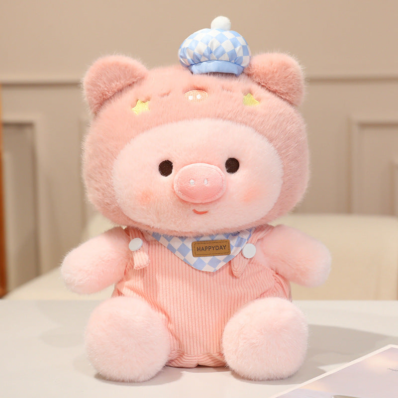 Overalls Star Pig Plush Toy