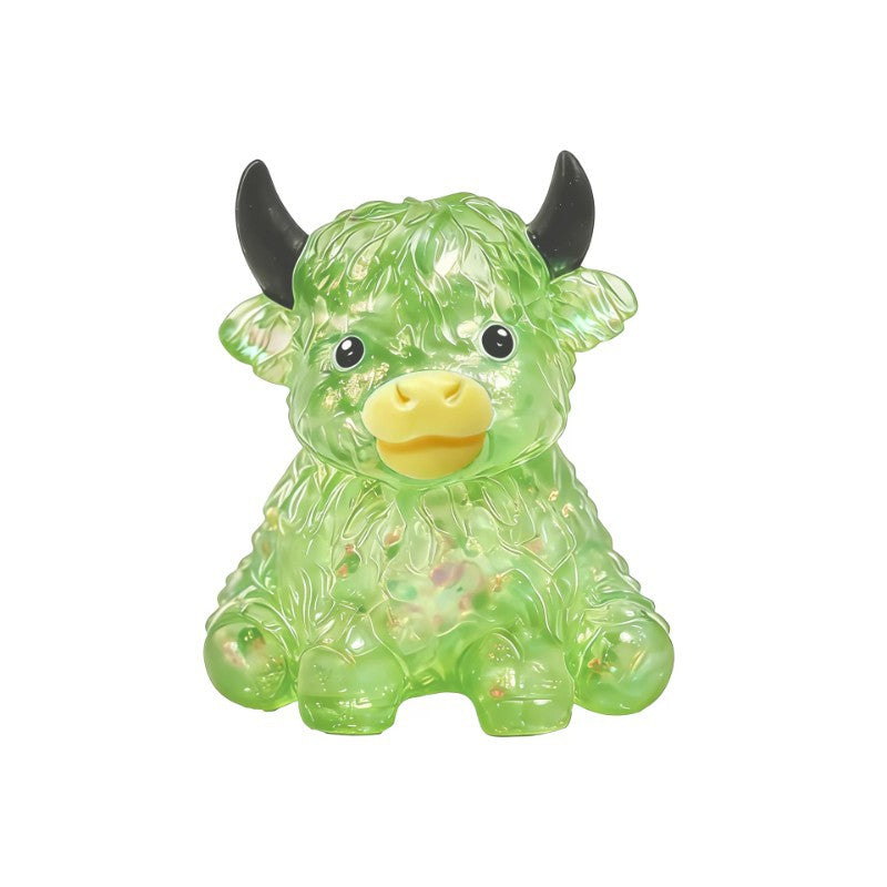 Glitter Highland Cow Sensory Squishy Toy