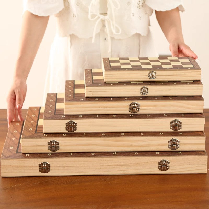 Magnetic Wooden Foldable Chess Board for Kids & Beginners