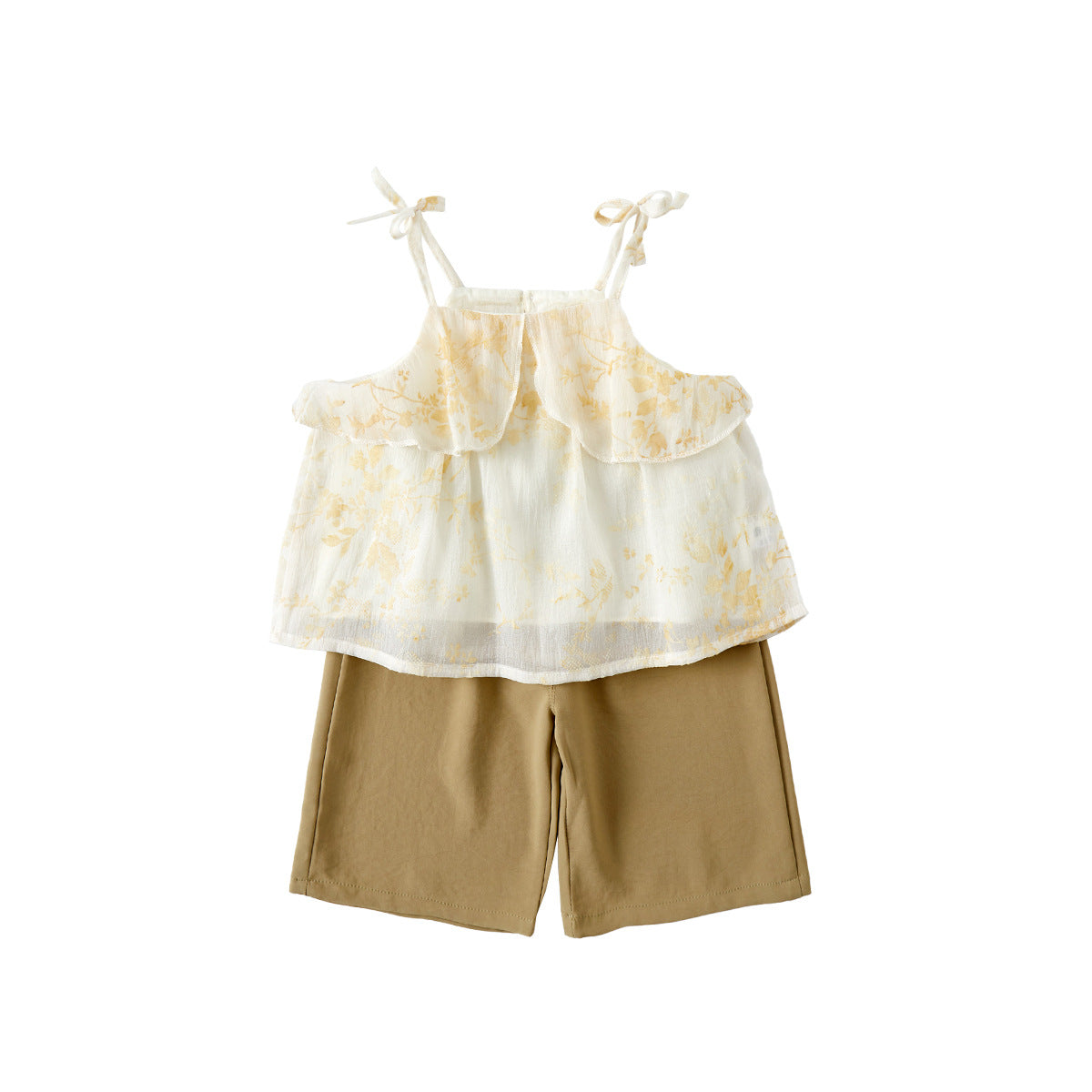 Girls' Toddler Strap Top & Shorts Two-Piece Outfit