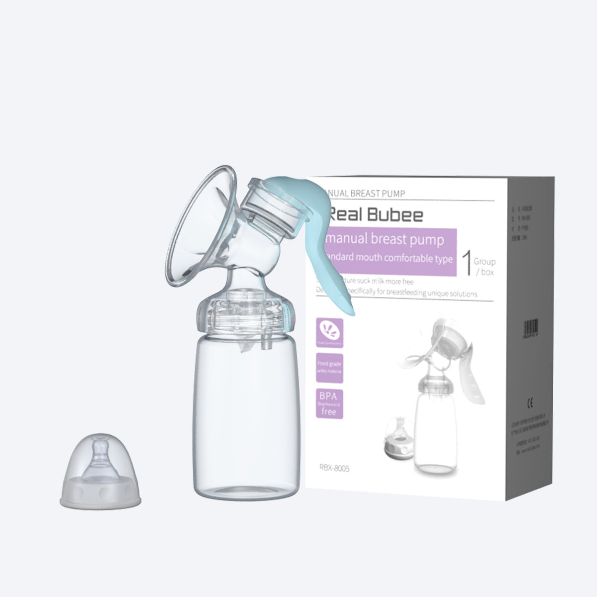 High-Suction Manual Breast Pump with 150ml Bottle