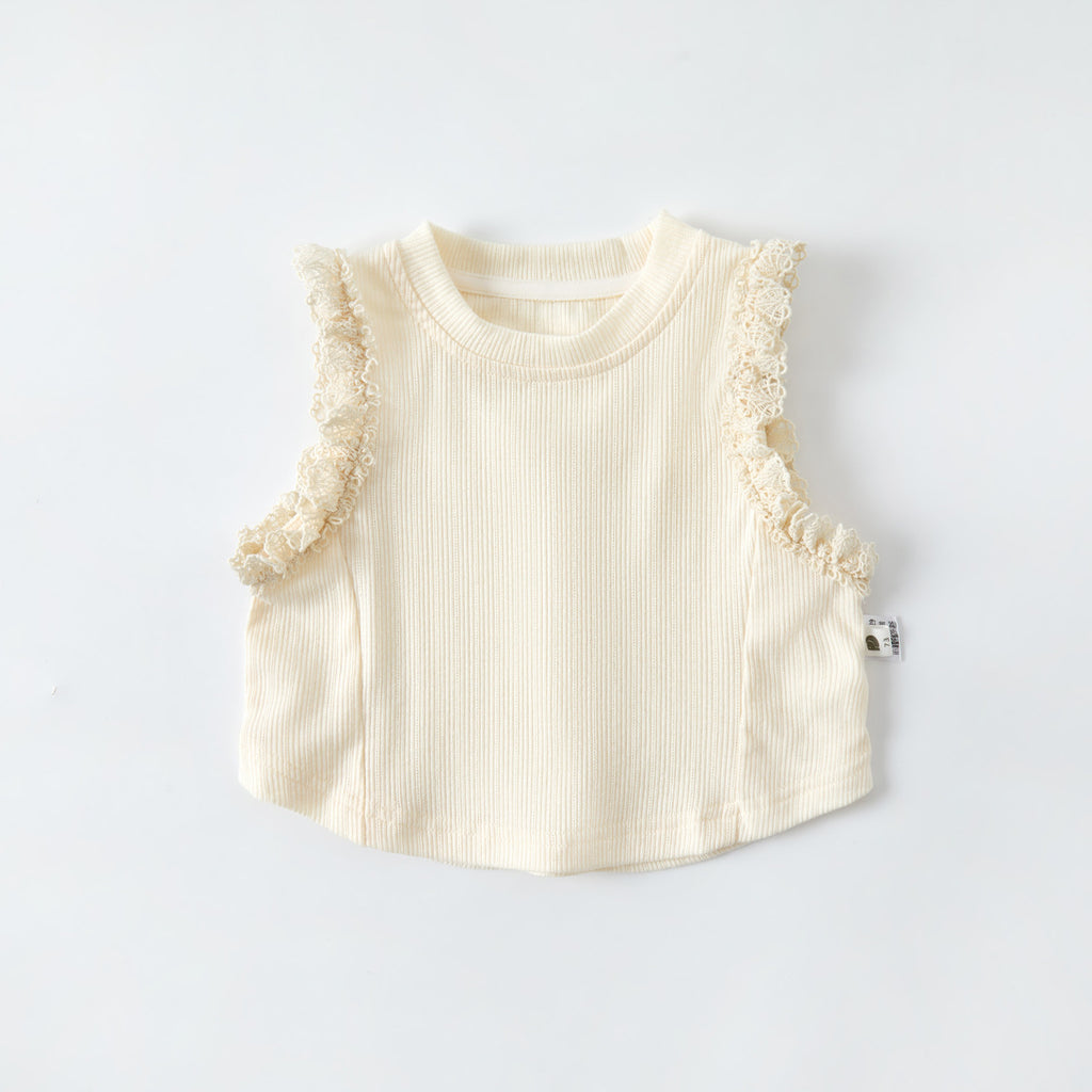 Cute Girls' Lace Bodysuit & Dress Two-Piece Summer Set
