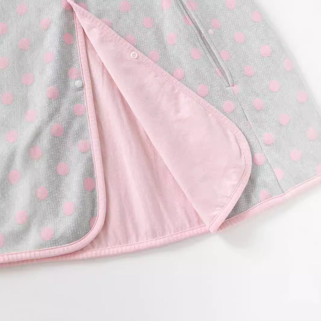 Sweet Polka Dot Cotton Baby Girl Hooded Cape