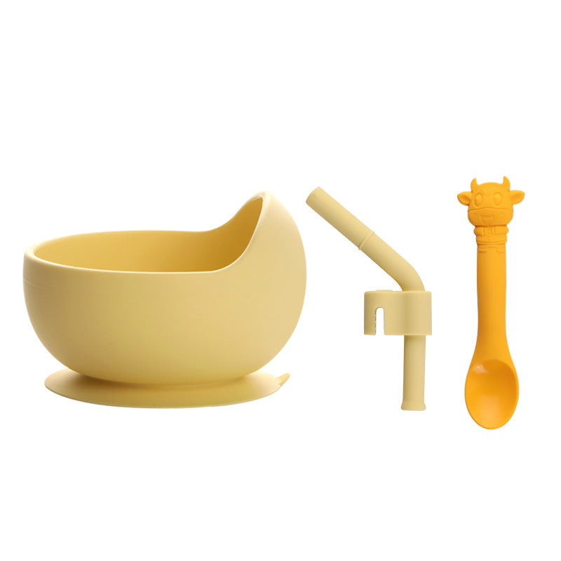 Silicone Suction Baby Feeding Bowl & Utensil Set