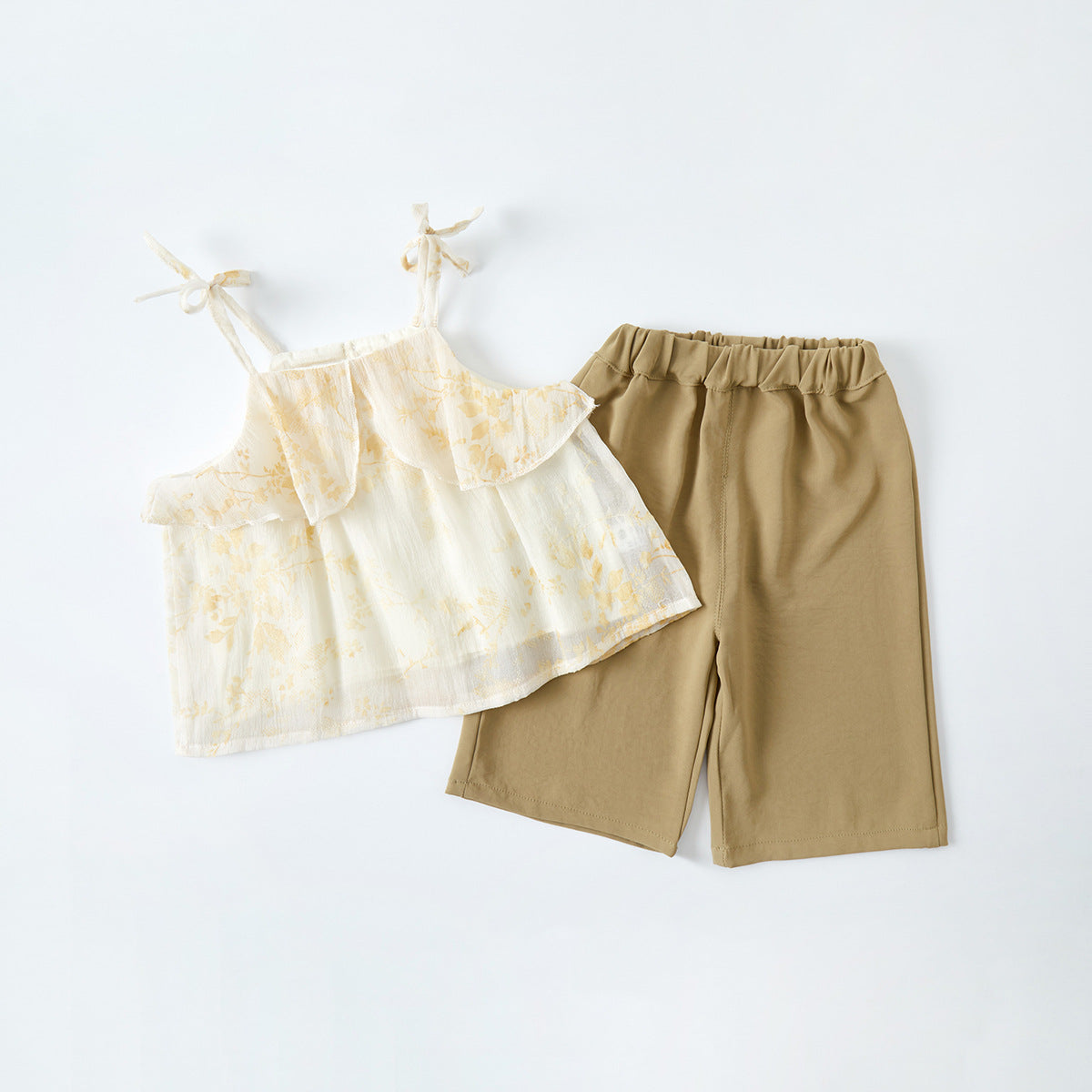 Girls' Toddler Strap Top & Shorts Two-Piece Outfit