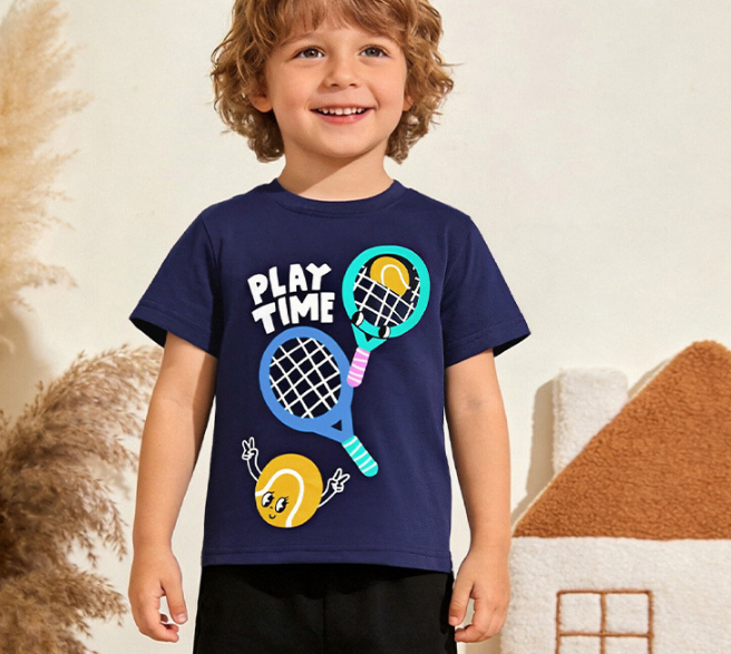 Little Explorer Boys' Cartoon Cotton Summer T-Shirt